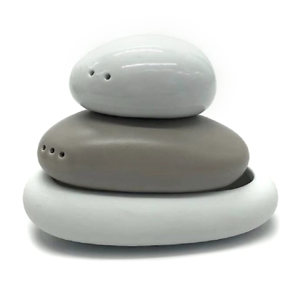 Balance salt, pepper, and sauce set. Unused